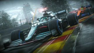 Racing car city fog 4k - racing free wallpaper