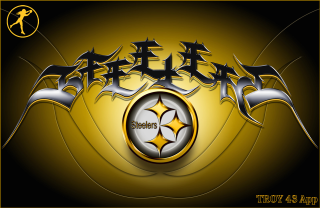 Pittsburgh football logo yellow background 2 - the bottom of the logo free wallpaper