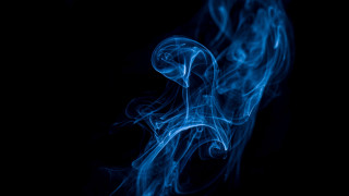 Blue smoke swirl dark black - the dark free wallpaper for desktop