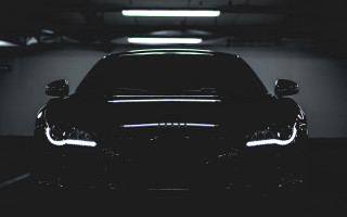 Car parkinggarage lights blackcar whitelight - a white light free wallpaper