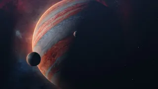 Red planet starry sky moon - black free wallpaper for desktop