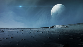 Distant sky planet moon ocean - a distant object in the sky free wallpaper