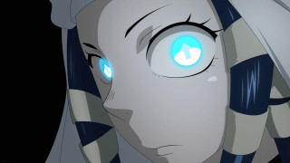 Blue eyes robot suit hologram - a close up of a person free wallpaper