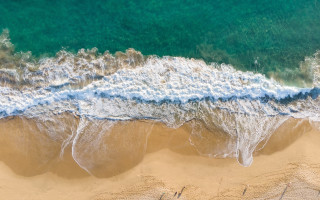 Beach waves sand sky ocean - wave free wallpaper for desktop