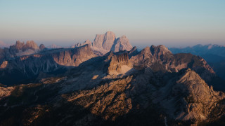 Mountain range sunset clouds nature - a few mountain free wallpaper