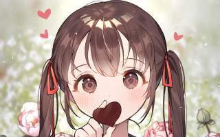 Girl lollipop flower bloom kawaii - a lollipop free wallpaper