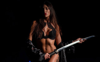 Aramenta dianthe vail cyberpunk sword - a black belt free wallpaper