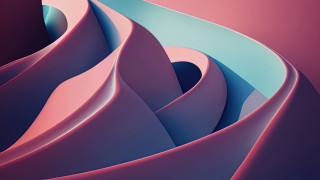 Pink blue abstract curves generative - bold shape free wallpaper