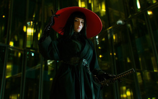 Woman redhat blackcoat sword knife - a sword and a knife free wallpaper