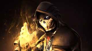 Hooded sword glowing fire fantasy - a character free wallpaper