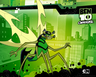 Green spider city background cartoon - a cartoon free wallpaper