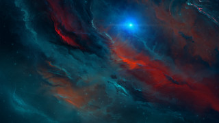 Space nebula moonlight galaxy stars - a space scene free wallpaper for desktop