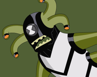 Cartoon character mask green background - zdarsky free wallpaper