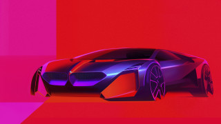 Futuristic synthwave car gradient 3d - background behind free wallpaper for desktop