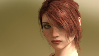 Eve redhair blacktop greenbackground portrait - eve ryder free wallpaper