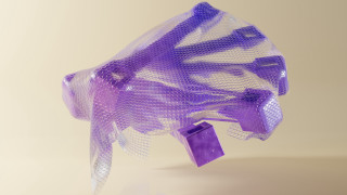 Purple object gradient background halftone - octane renderer free wallpaper