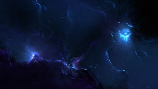 Dark blue purple galaxy night - the left side of the image free wallpaper