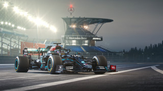 Racecar stadium night 4k photorealism - a race car free wallpaper