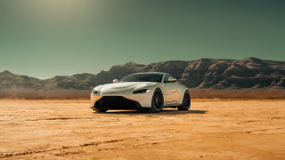 White sports car desert mountains 3 - the background and a sun free wallpaper