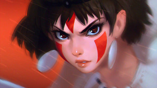 Woman red white face black - deviantart artstation free wallpaper