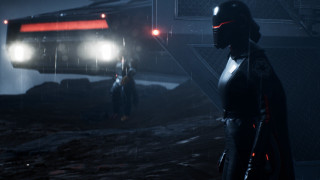 Man train night red light - a black suit free wallpaper for desktop