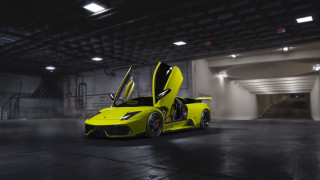 Yellow sports car garage open - the car free wallpaper