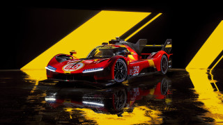 Red racecar number front wet - a wet surface free wallpaper