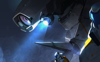 Sci fi robot flying glowing - mecha free wallpaper