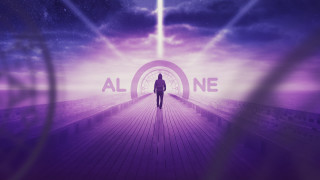 Man bridge purple sky star - alone free wallpaper