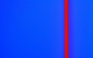Red blue striped anamorphic minimalist - barnett newman free wallpaper