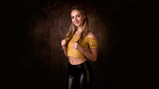 Yellow top claire dalby portrait - a yellow top free wallpaper