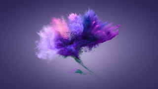 Purple flower air blue background - affinity photo free wallpaper for desktop