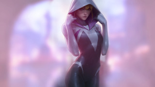 Futuristic woman hood bodysuit pink - a hood free wallpaper for desktop