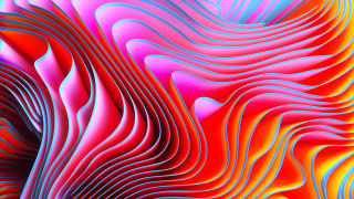 Colorful wavy curves pink orange - wavy line free wallpaper
