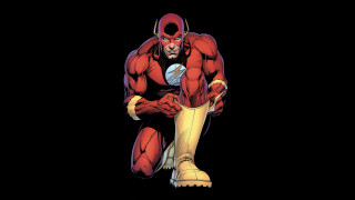 Heroic man yellow boot superflat - his knee free wallpaper