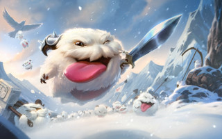 White dog with knife sheep - a white dog free wallpaper