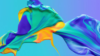 Colorful liquid painting blue background 2 - alberto seveso free wallpaper