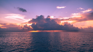 Large cloud ocean sunset boat - the sky over the ocean free wallpaper