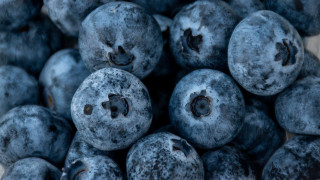 Blueberries smiley face macro photorealism - a smiley face free wallpaper