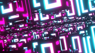 Colorful abstract lines squares cyberpunk 2 - chromatic aberration free wallpaper
