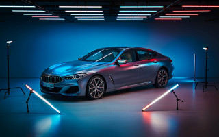 Silver car dark room blue - a blue background behind free wallpaper