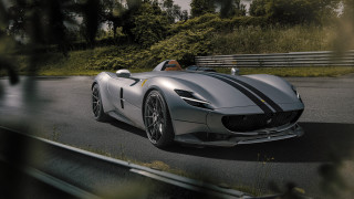 Silver sports car forest road 2 - bernardo cavallino free wallpaper