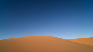 Lone tree desert minimalism blue - eric deschamps free wallpaper for desktop