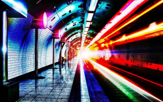 Subway futurism cyberpunk motionblur tokyo - a long exposure of light free wallpaper