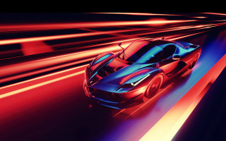 Red blue sportscar highspeed redlight - futurism free wallpaper
