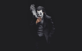 Man suit smoking mask portrait - a mask free wallpaper