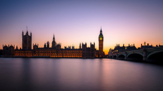 Castle clocktower bridge cityscape dusk - fantastic free wallpaper for desktop