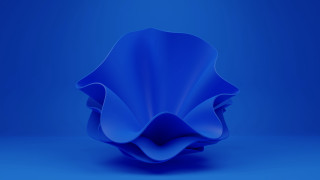 Blue object wavy fabric generative - a blue object free wallpaper