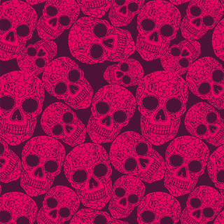Pink black skulls purple background - daarken free wallpaper for tablet