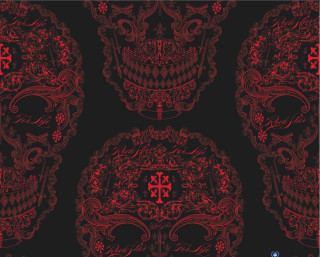 Black red skull cross design - alexander mcqueen free wallpaper for desktop